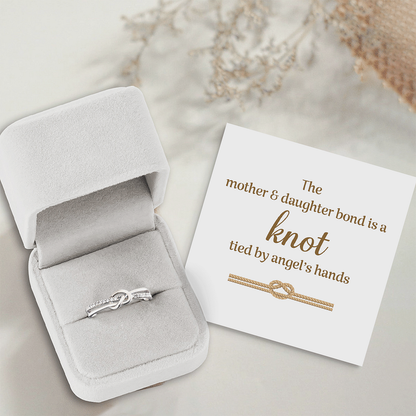 Mother & Daughter Bond Double Band Knot Ring