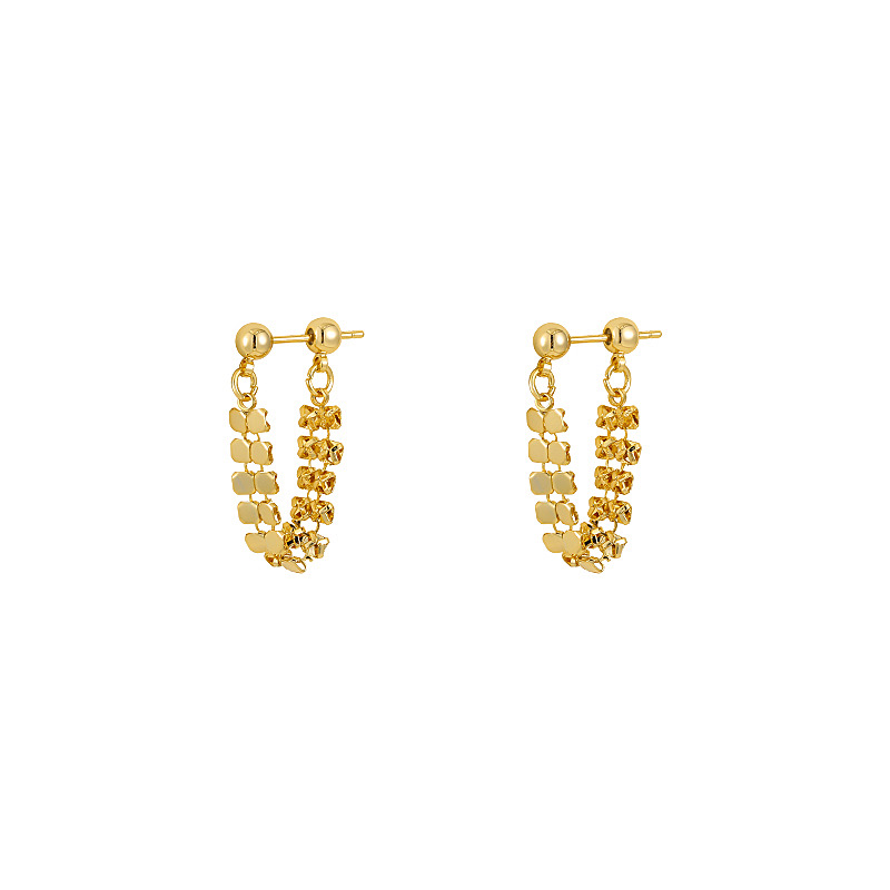 Chain Huggie Hoop Earrings