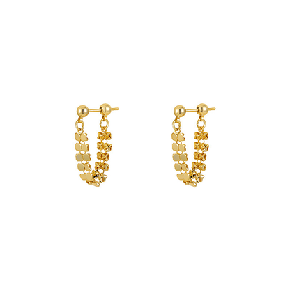 Chain Huggie Hoop Earrings
