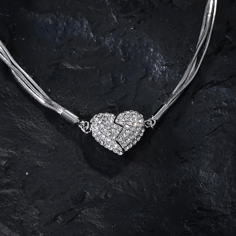 💖Double-Sided Wearing Diamond-Set Magnetic Love Pendant