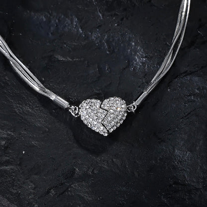 💖Double-Sided Wearing Diamond-Set Magnetic Love Pendant