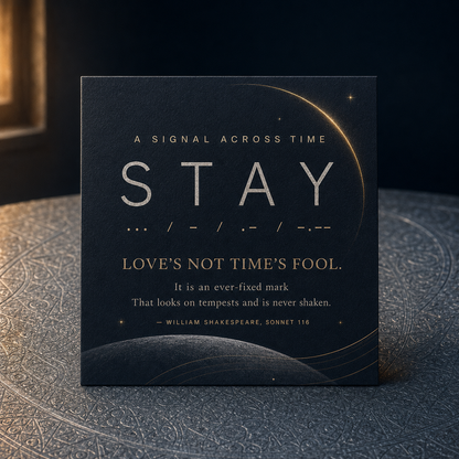 STAY | Gravity Signal Morse Code Bracelet