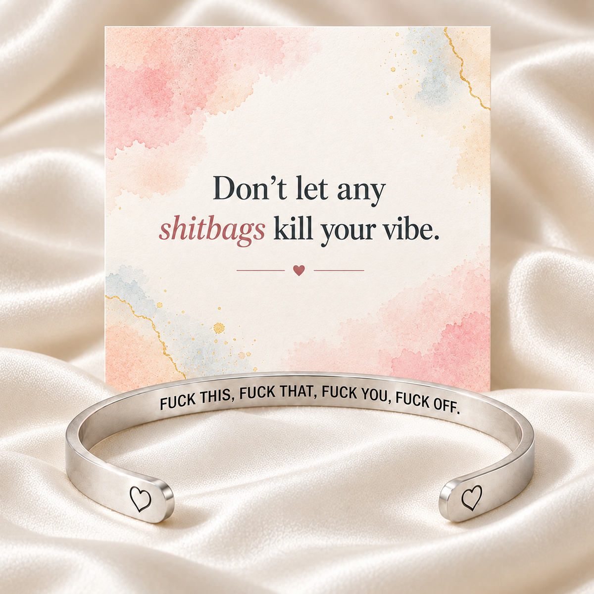 The Officially Done Mantra Cuff Bracelet