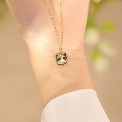 BLACK FRIDAY SALE 60% OFF❄Cat's Eye Red Panda Pendant Necklace