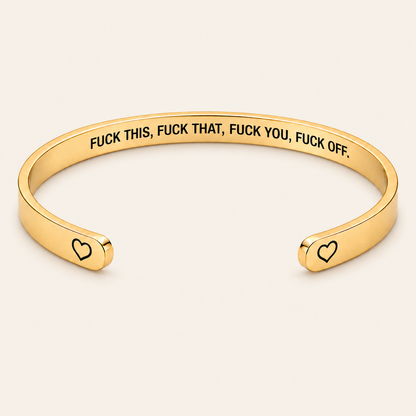 The Officially Done Mantra Cuff Bracelet