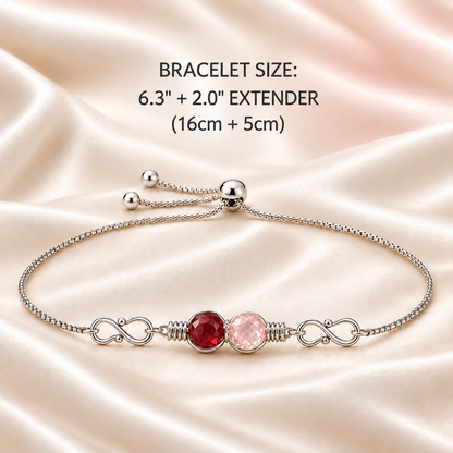 Infinity Custom Birthstone Bracelet
