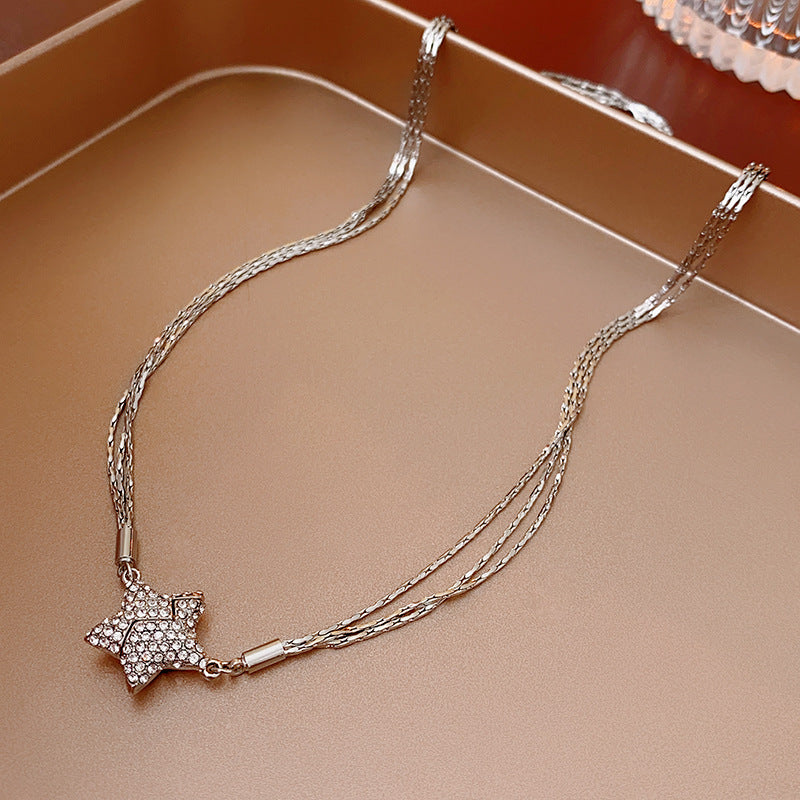 Magnetic Star Patchwork Necklace