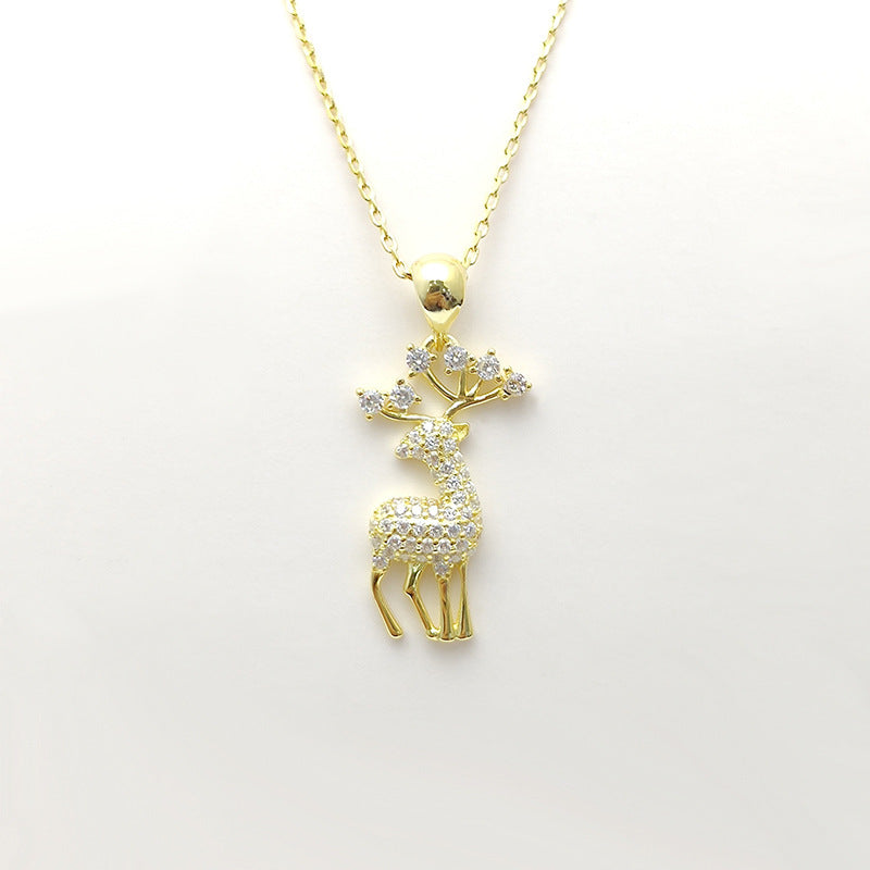 BLACK FRIDAY SALE 60% OFF✨S925 Reindeer Pendant Necklace