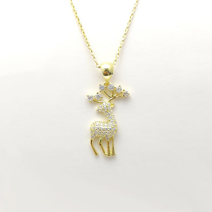 BLACK FRIDAY SALE 60% OFF✨S925 Reindeer Pendant Necklace