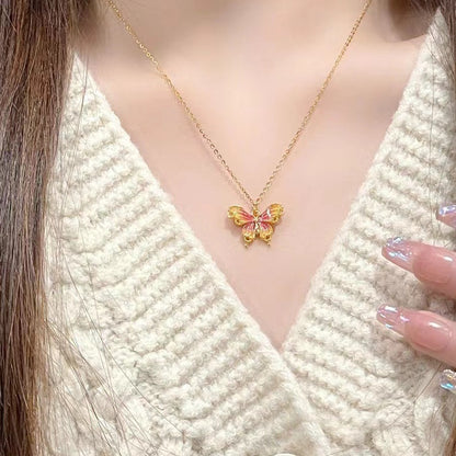 Enameled Fantasy Butterfly Jewelry Set