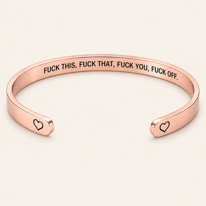 The Officially Done Mantra Cuff Bracelet