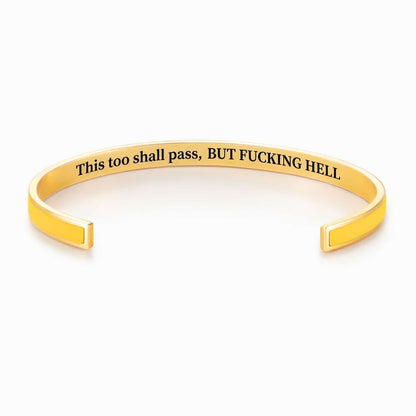 This Too Shall Pass Color Cuff Bracelet