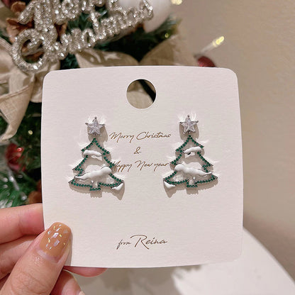 🎄CHRISTMAS HOT SALE❄Christmas tree snow earrings