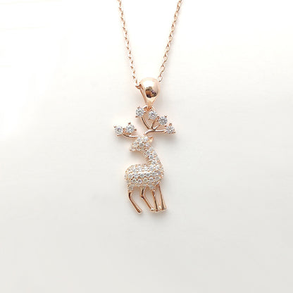 BLACK FRIDAY SALE 60% OFF✨S925 Reindeer Pendant Necklace