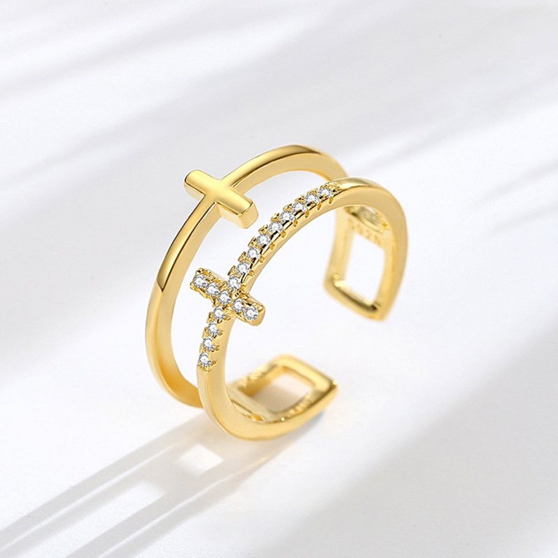 To My Daughter Pray Through It Double Cross Ring