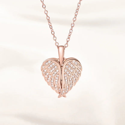 My Guardian Angel Always Close to My Heart - Personalized Angel Wing Photo Locket Necklace