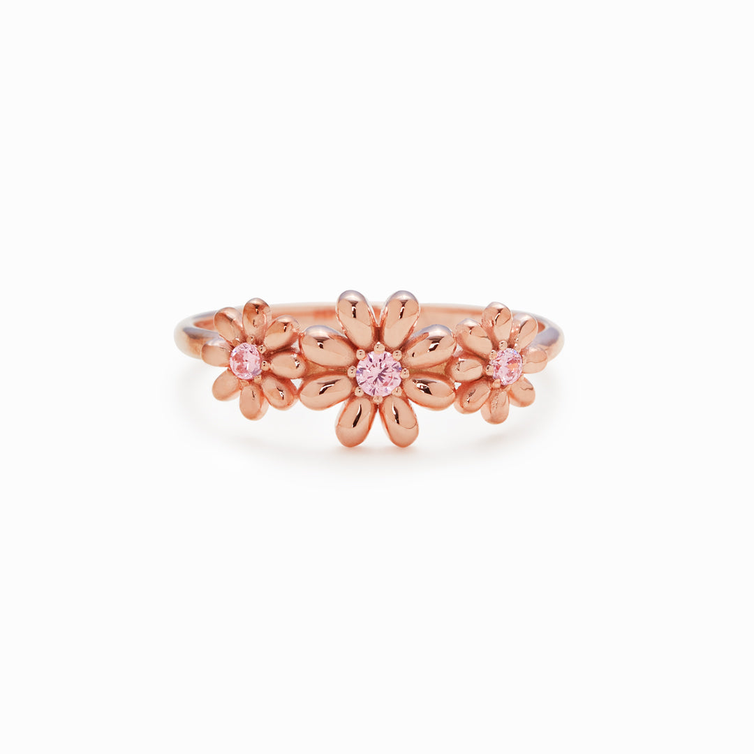 Rooting For You Three Flower Ring