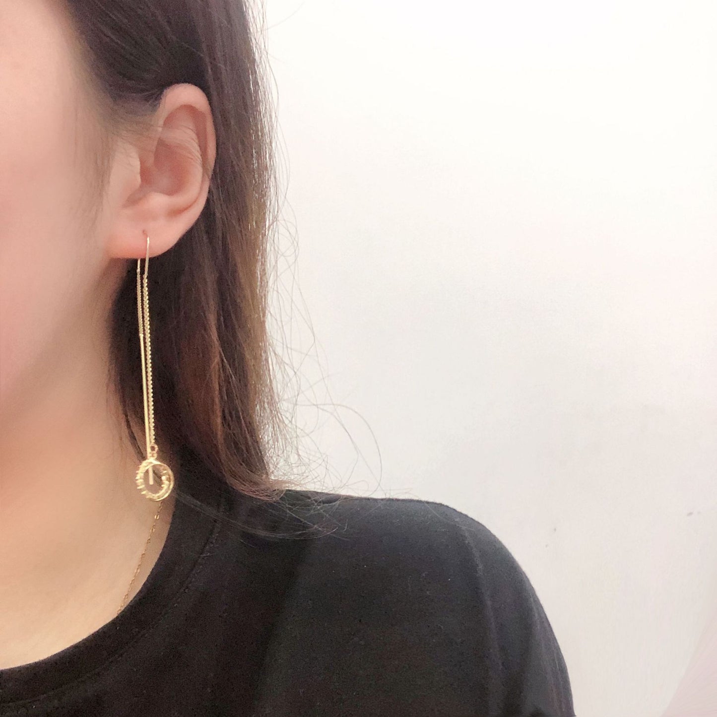 Tassel Threading Long Chain Earrings