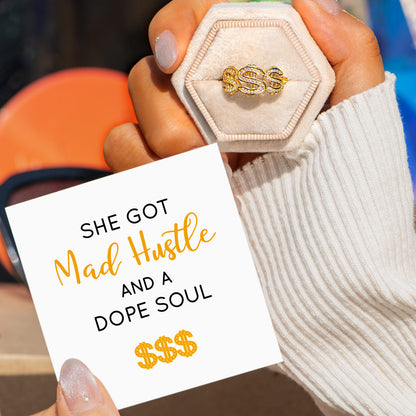 Mad Hustle & A Dope Soul Dollar Sign Ring
