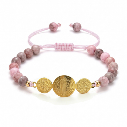 Strength & Faith Natural Stone Bracelet