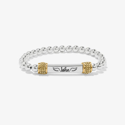 For Memorial -  I'm a Wife to a Husband  Custom Name Bead Bracelet