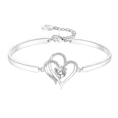 For Love - To My Smokin' Hot Woman Double Heart Bracelet