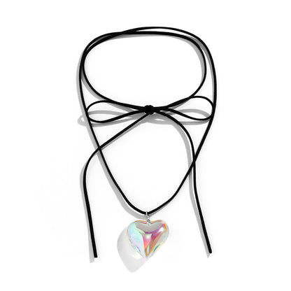 Sweet And Cool 3D Heart Pendant Choker💛