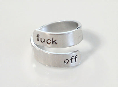 Interesting Inspirational Gift. Motivational Ring. Wrap Ring
