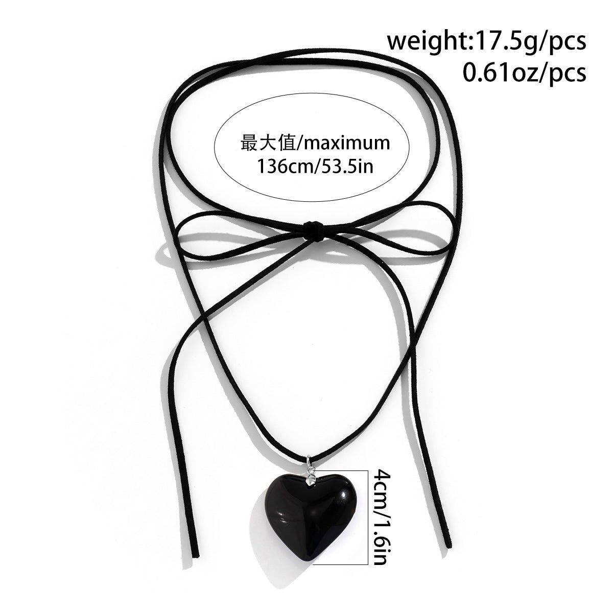 Sweet And Cool 3D Heart Pendant Choker💛