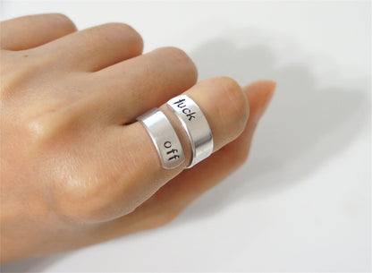 Interesting Inspirational Gift. Motivational Ring. Wrap Ring