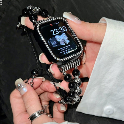 Rhinestones Pearl Bracelet With Rhinestones Case For Apple Watch