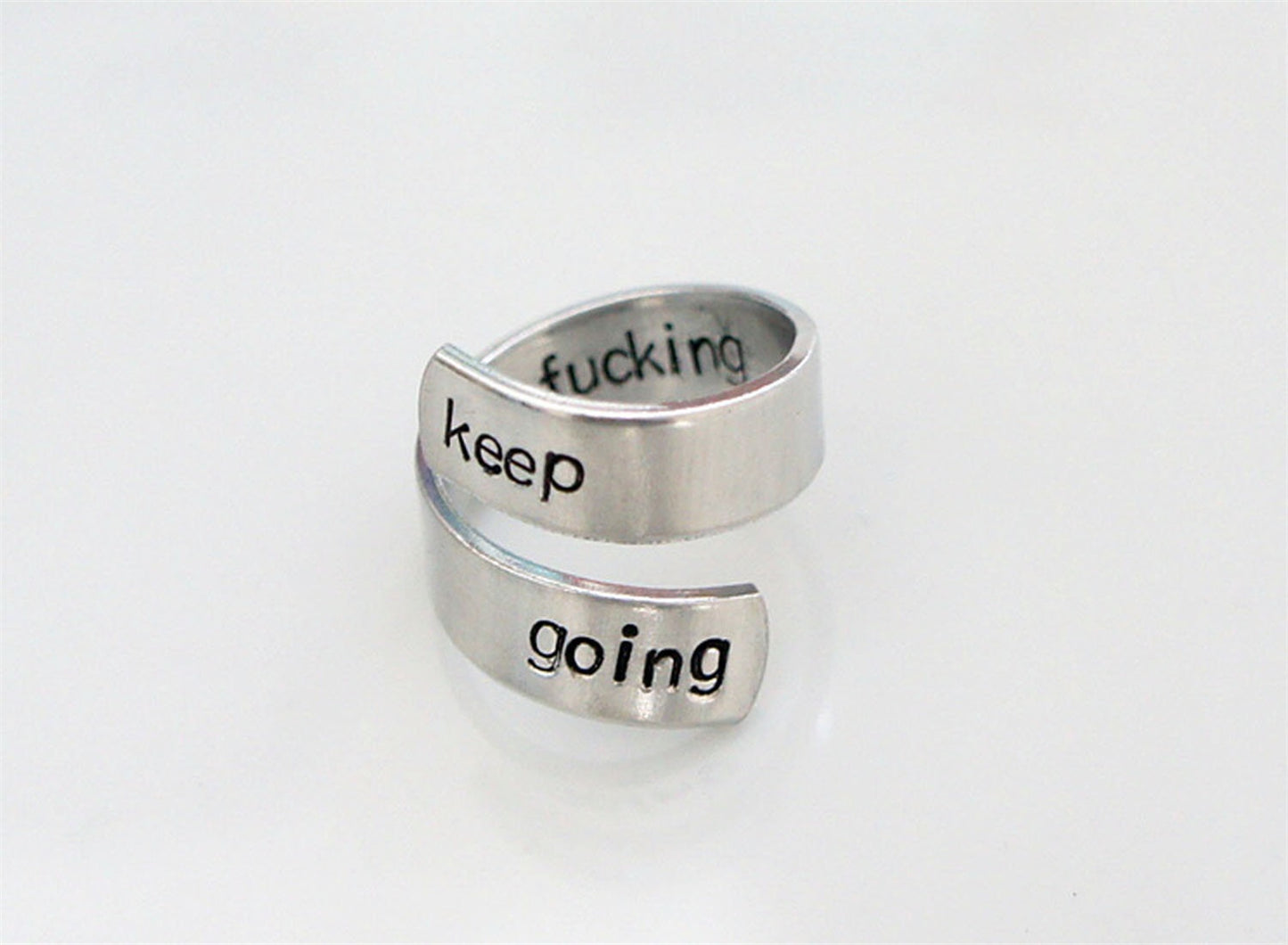 Interesting Inspirational Gift. Motivational Ring. Wrap Ring
