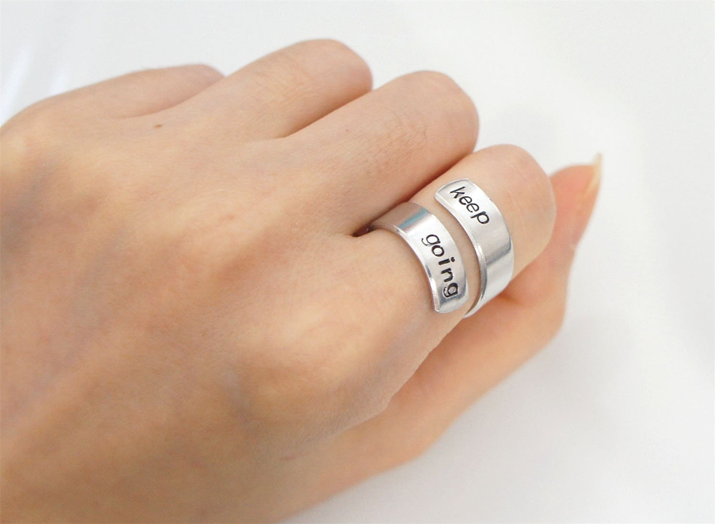 Interesting Inspirational Gift. Motivational Ring. Wrap Ring