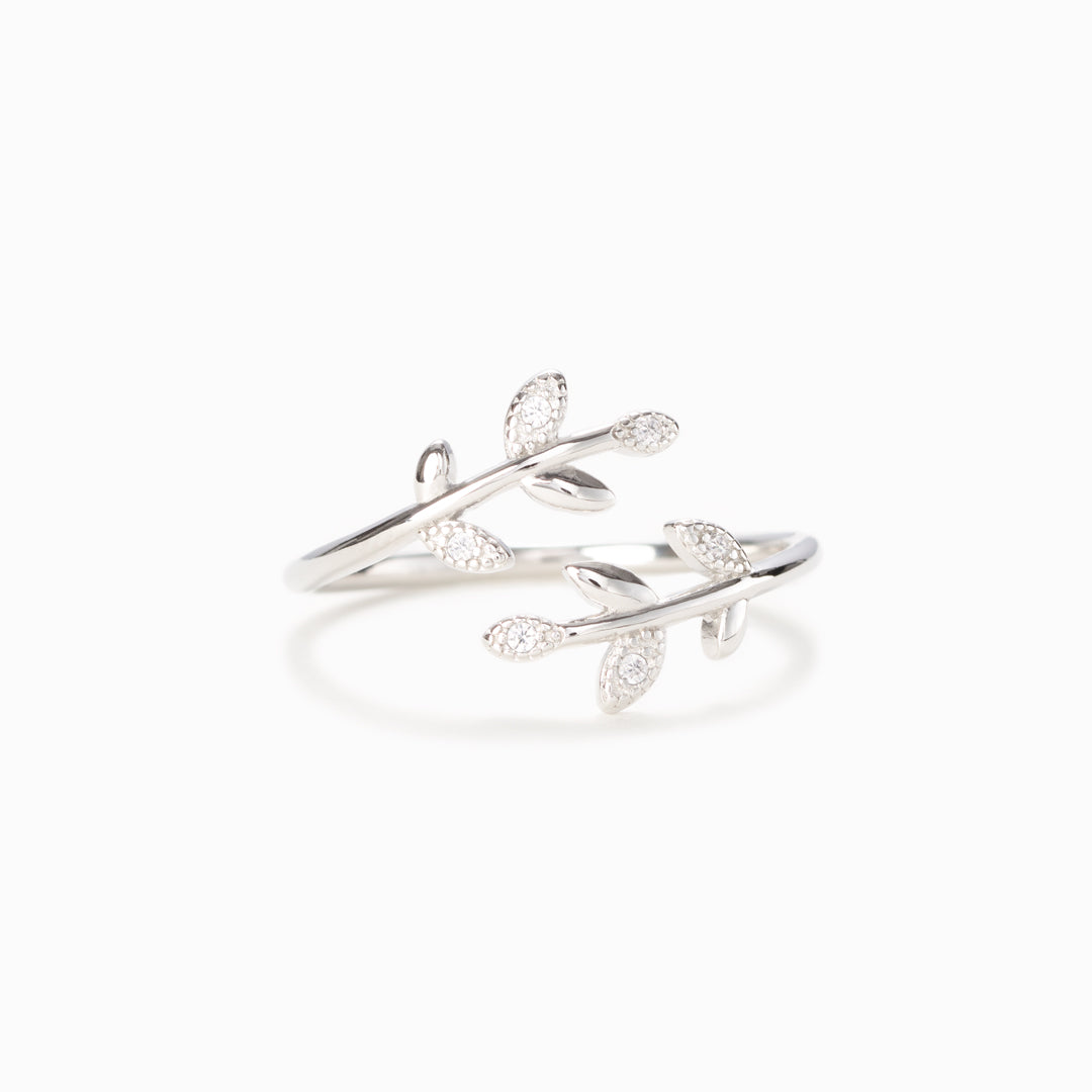Grow Through What You Go Through Leaf Rings S925