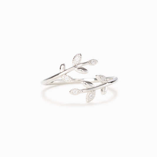 Grow Through What You Go Through Leaf Rings S925