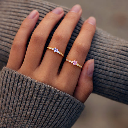 Like Mother Like Daughter Matching Heart-Cut Ring