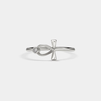 For Memorial- I'm a Wife to a Husband Custom Birthstone Cross Ring