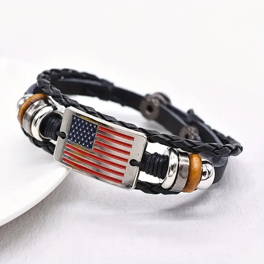 🇺🇸 The Unyielding Leather Cuff Bracelet