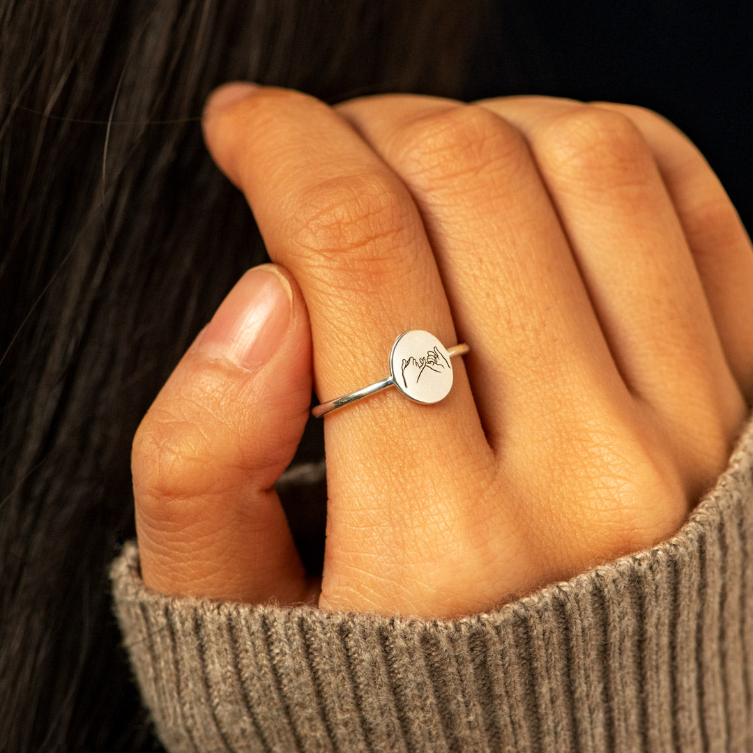 To My Ride Or Die Pinky Promise Ring