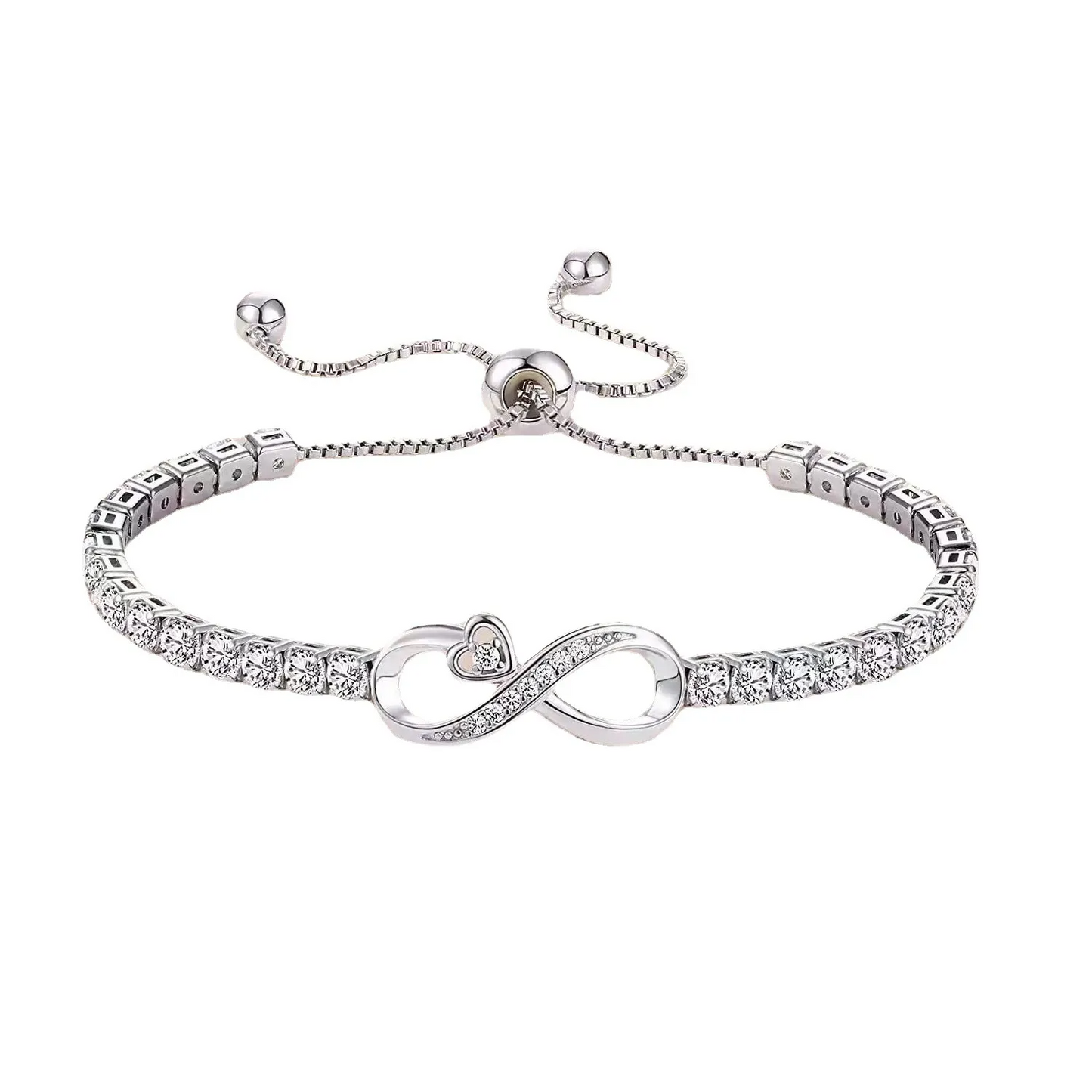 To My Granddaughter - Keep Me In Your Heart Infinity Diamond Bracelet