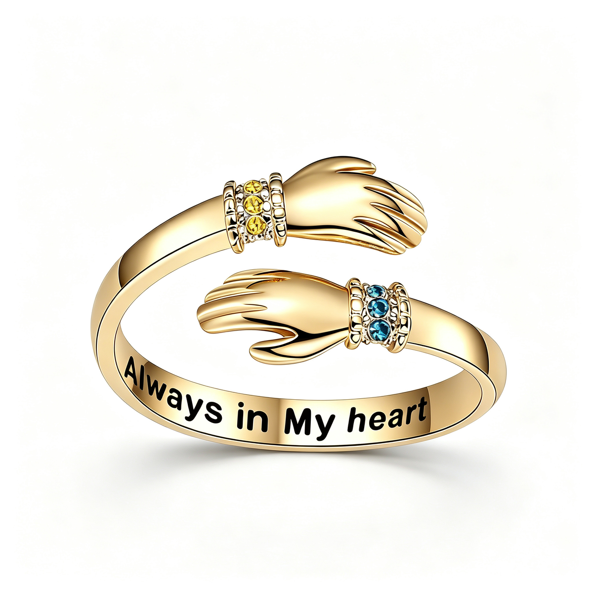 Hug From Heaven – Personalized Memorial Birthstone Ring