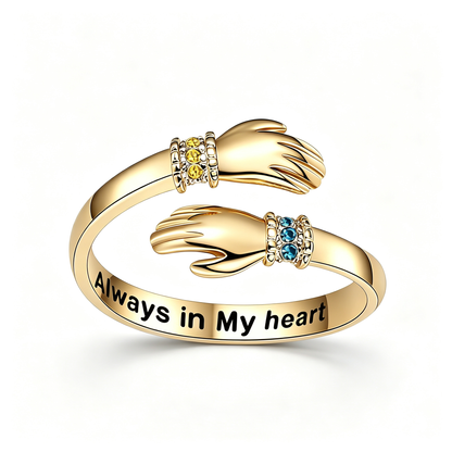 Hug From Heaven – Personalized Memorial Birthstone Ring