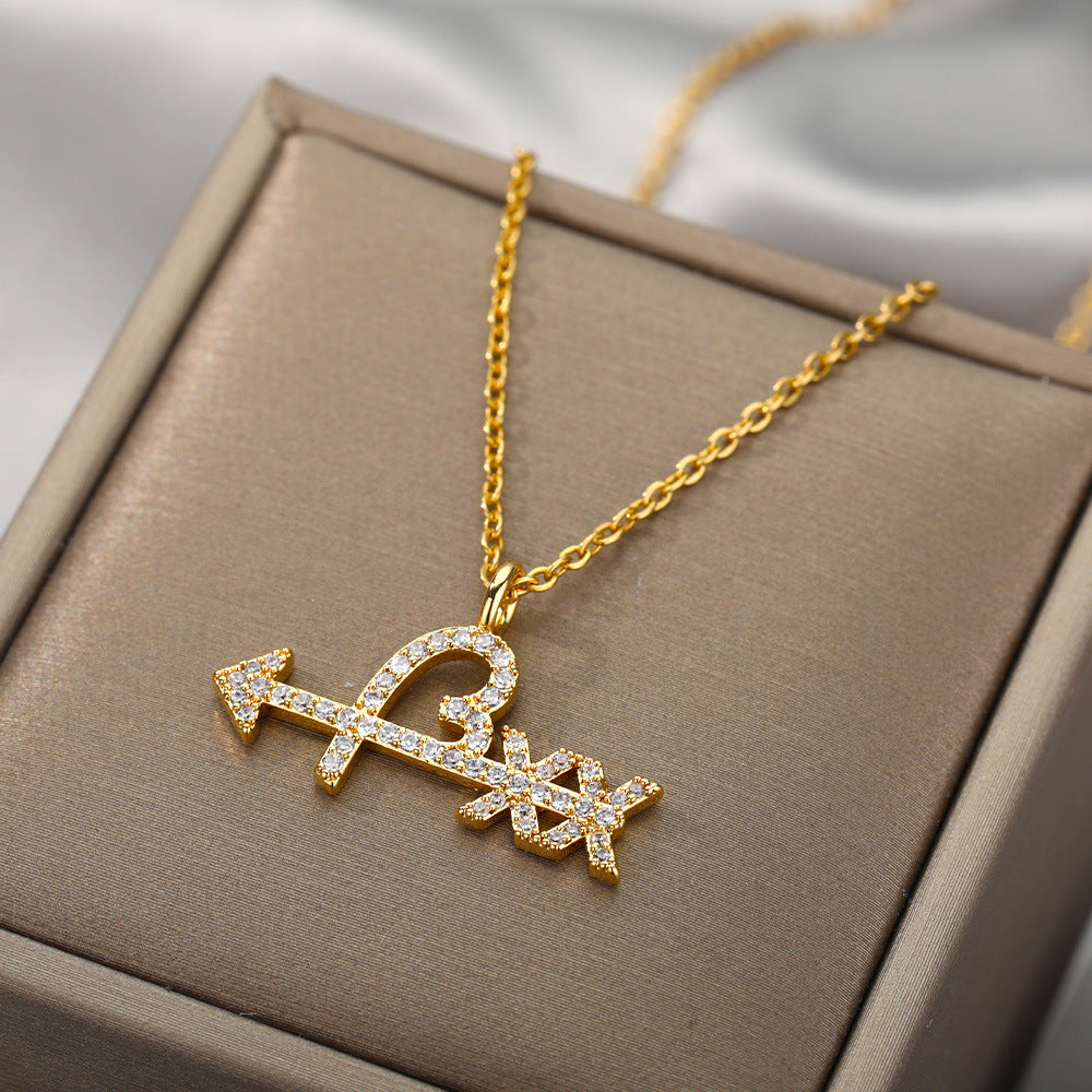 🎁CHRISTMAS PRE SALE 80% OFF🎄 Diamond Arrow and Heart Necklace💘