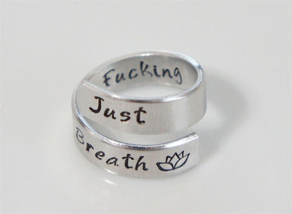 Interesting Inspirational Gift. Motivational Ring. Wrap Ring