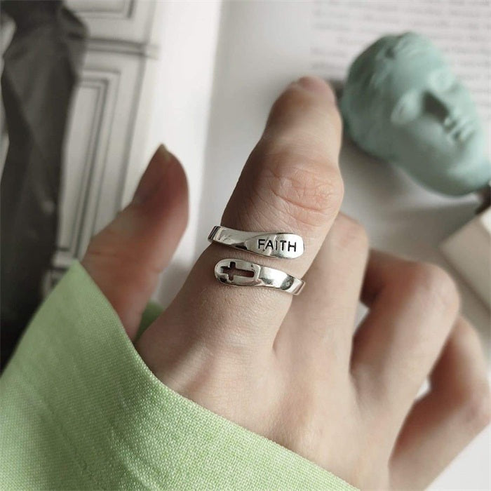 Cross Hollow Faith Ring✝