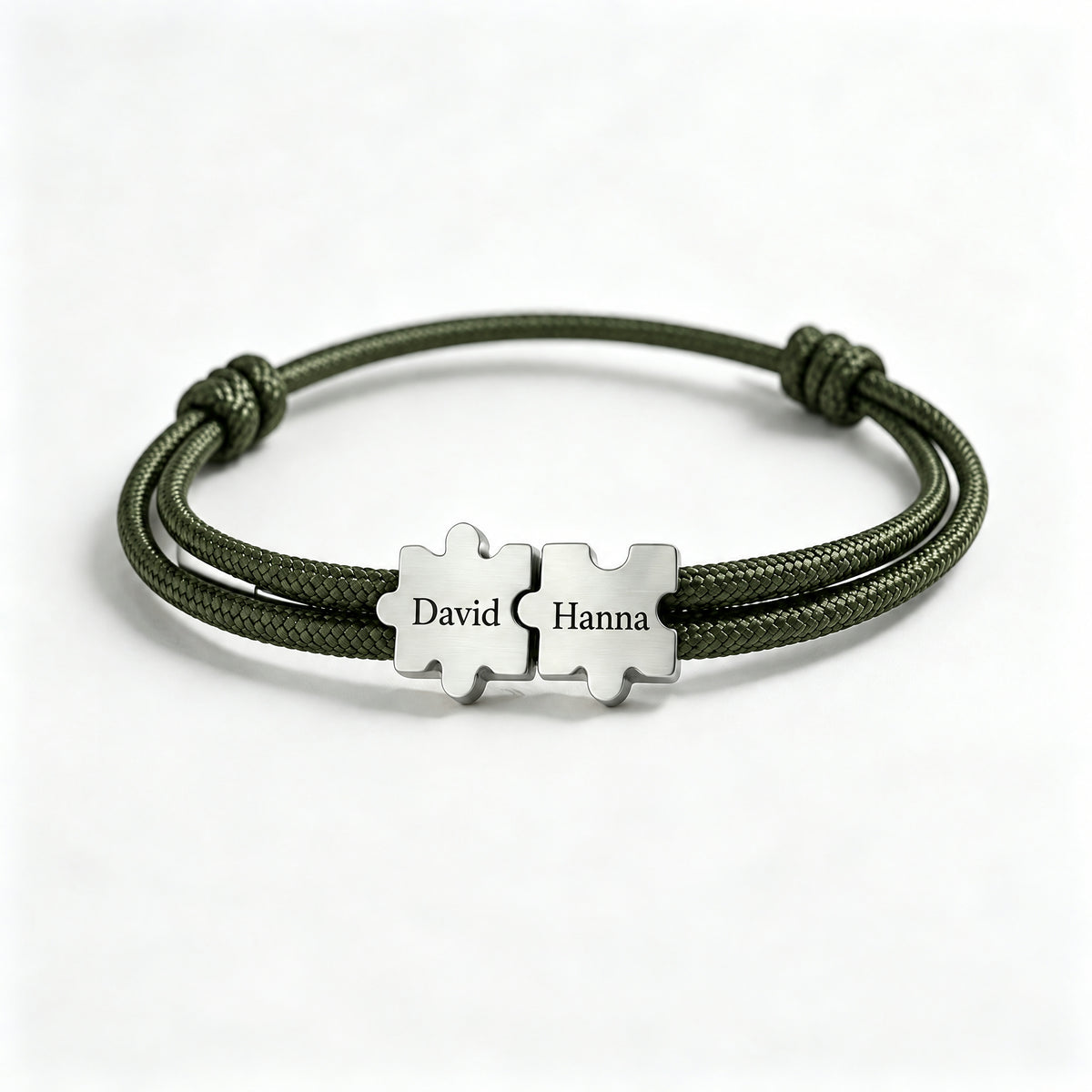 To My Man- Couple Puzzle Custom Name Bracelet