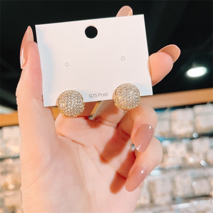Double-Sided Sparkling Crystal Ball Earrings
