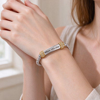 For Memorial - Missing You Always Custom Name And year Bead Bracelet