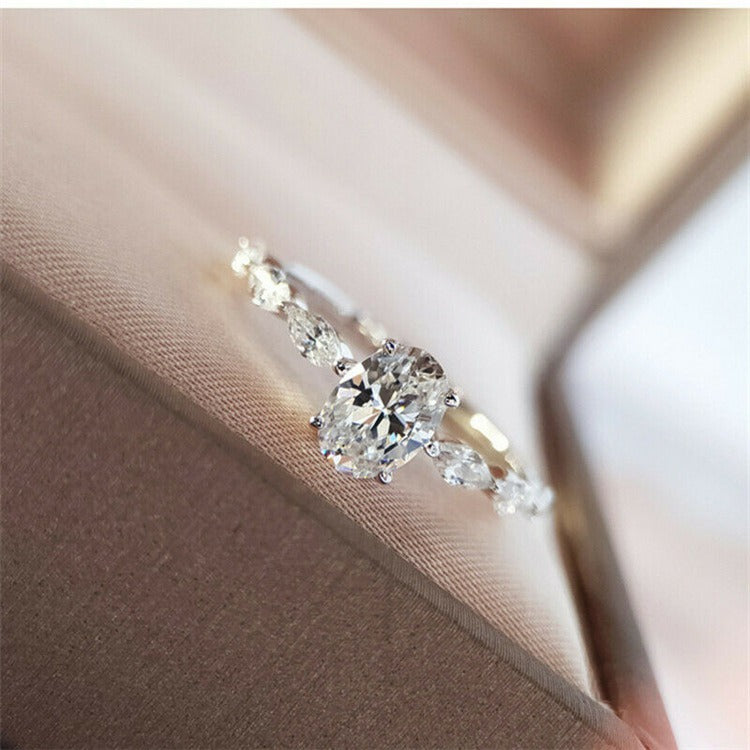 Melody Oval Moissanite Engagement Ring