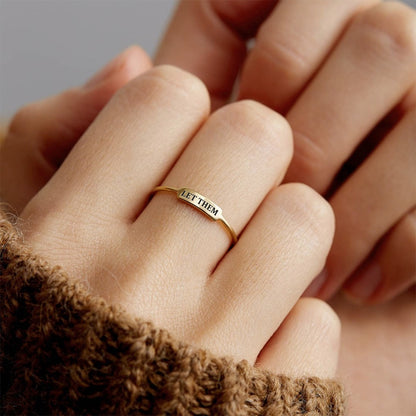 [IMMEDIATE 49% DISCOUNT🛒] - LET THEM DAINTY BAR RING 140 reviews